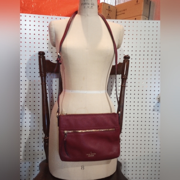 kate spade Handbags - Dark deep red/burgundy Kate Spade cross body